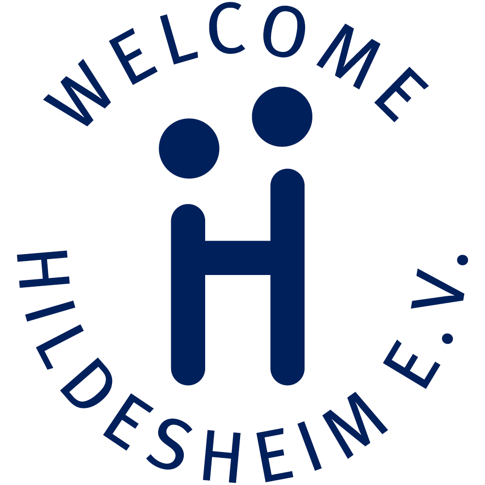 Logo von Welcome Hildesheim in blau