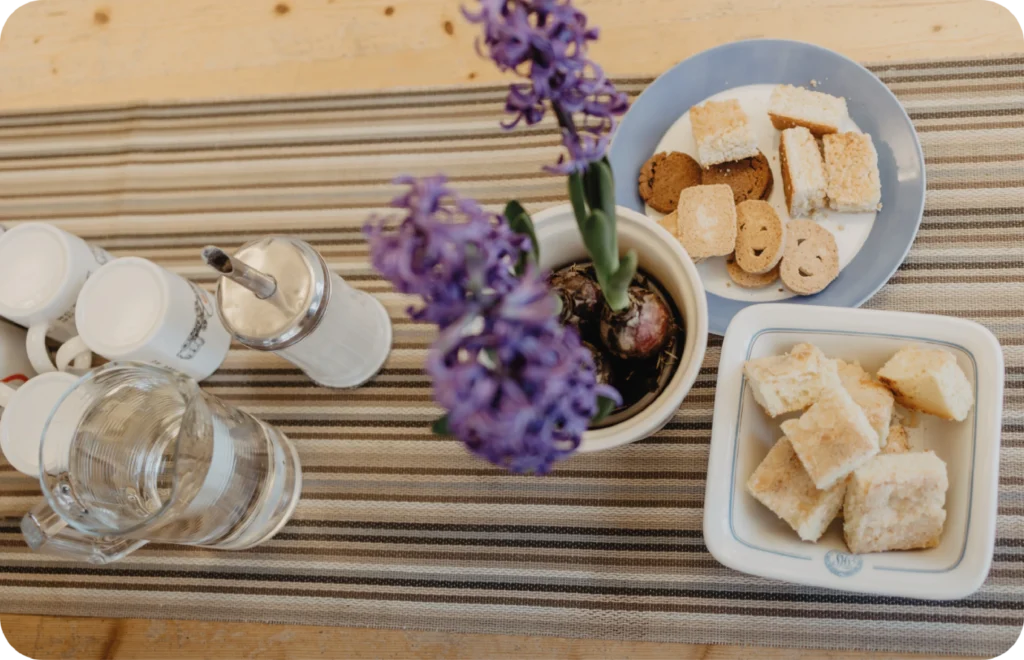 Essen und Getränk im FLUX Café
